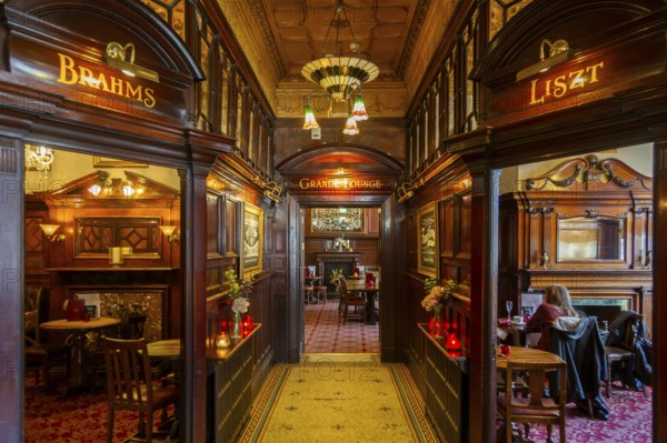 Grade 1 listed interior of the Philharmonic Dining Rooms public house, Hope Street, Liverpool, England, UK