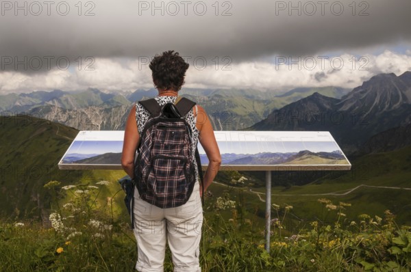 Panorama from the Kanzelwand over the Stillachtal, Allgaeu Alps, Allgaeu, Bavaria, Germany, Europe