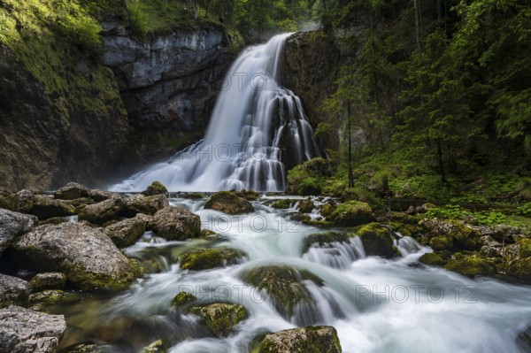 Golling Waterfall, Golling, Tennengau, Salzburg, Austria, Europe