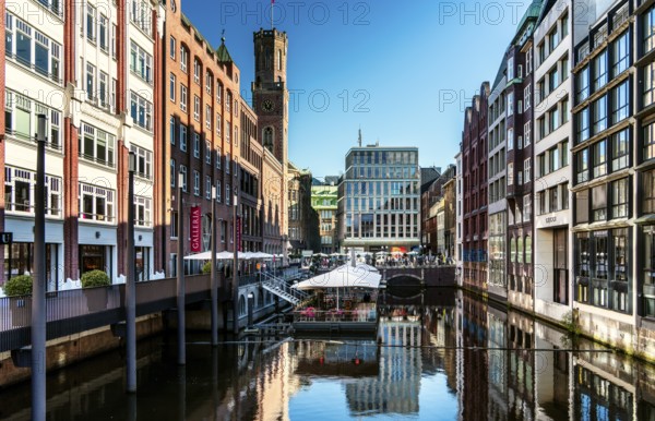 Architecture on the Alster in the city centre of Hamburg, Germany, Europe