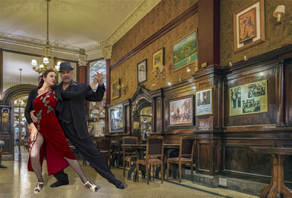 Tango in Tortoni oldest cafe in Buenos Aires Argentina Composing