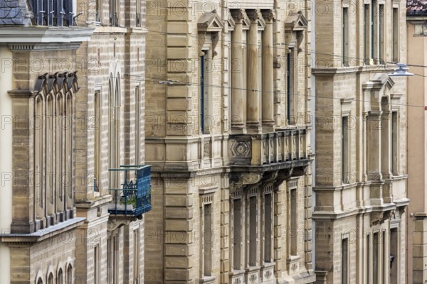 Building on Olgastrasse in Stuttgart. Residential buildings in the classicist style, built in the 19th century. Stuttgart, Baden-Württemberg, Germany, Europe