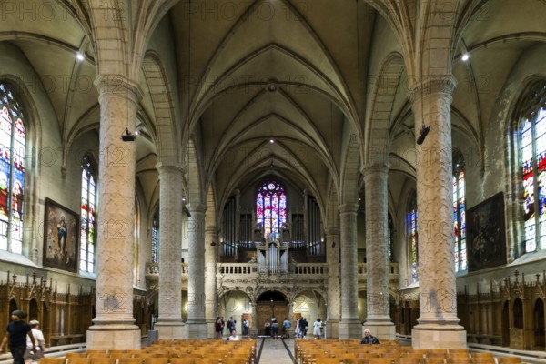 Interior view, Notre-Dame de Luxembourg Cathedral, Luxembourg City, Luxembourg, Luxembourg, Europe