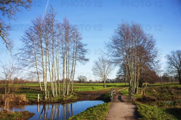 Ruiten Aa catchment area, river, Smeerling, Onstwedde, Groningen, Netherlands