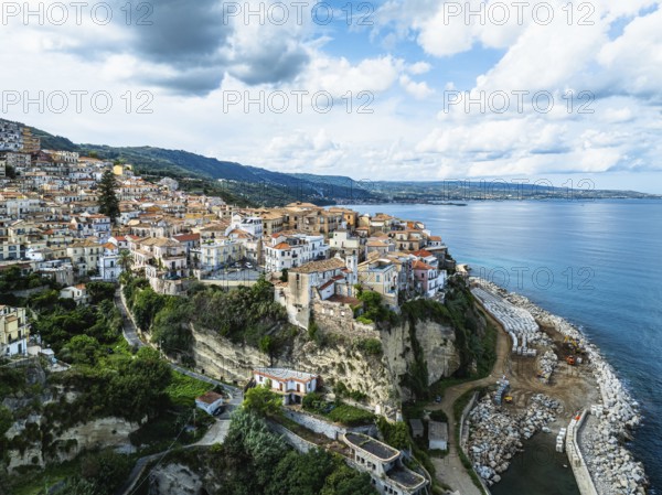 Pizzo from a drone, Calabria, Italy, Europe