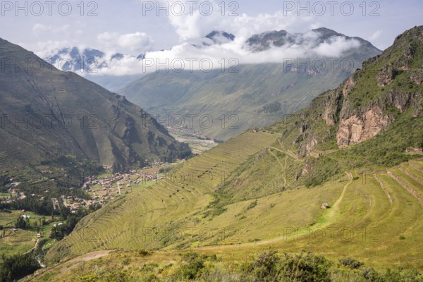Inca complex at Pisac, Sacred Valley of the Incas, Cusco, Peru, South America