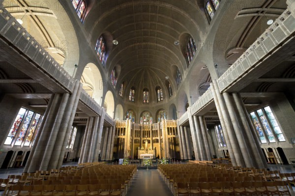 National Basilica of the Sacred Heart, Interior, Koekelberg, Brussels, Brabant, Belgium, Europe