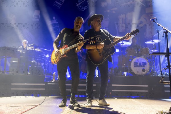Ulrich Rode (guitarist) and Wolfgang Niedecken (singer) from BAP live on Time Travel 81/82 Tour at the Tempodrom in Berlin on 09.11.2024