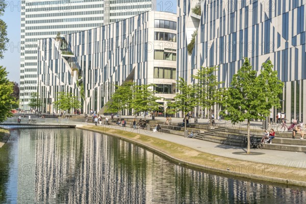Modern architecture of the Kö-Bogen building complex, state capital Düsseldorf, North Rhine-Westphalia, Germany, Europe
