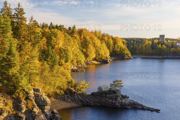Castle ruin Lichtenfels, Ottenstein reservoir, Rastenfeld, lower Austria, Austria, Europe