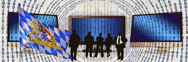 Symbolic image, Free State of Bavaria, innovation, digital plan, progress, high-tech country, internet, science, research, computers, network technology, data traffic, space research, future, quantum computer, Max Planck Institute, LMU, TU Technical University, cutting-edge technology