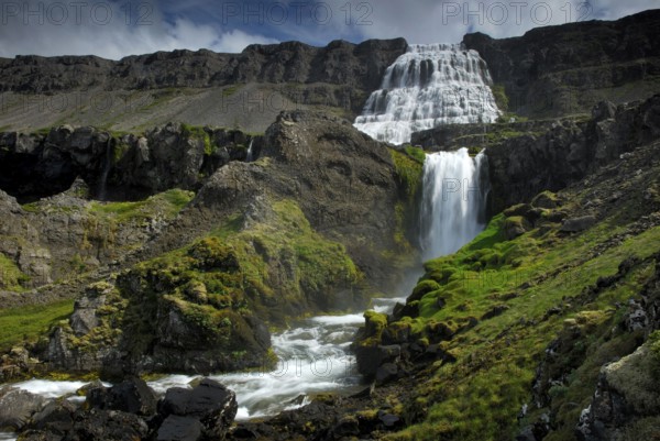 Waterfall Dynjandifoss, Fjallfoss, Westfjord's, Iceland, Europe