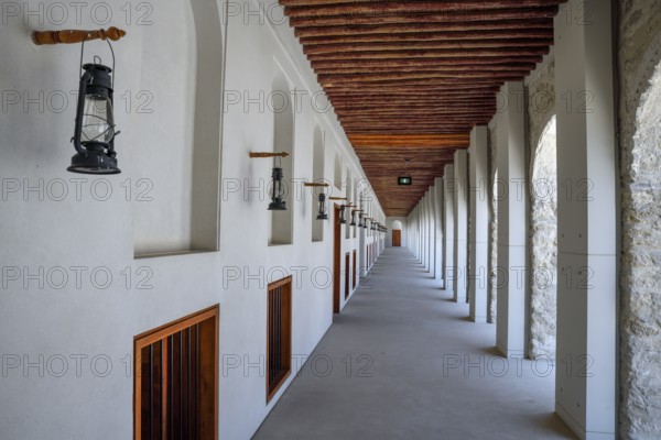 Arcades, Old Fort and Museum Qasr al Hosn, oldest building in Abu Dhabi City, Emirate Abu Dhabi, United Arab Emirates, Asia