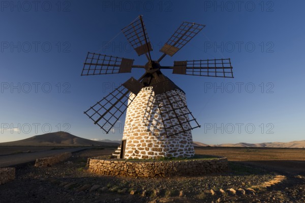 Fuerteventura, Canary Islands, Windmill in Tefia, Spain, Europe
