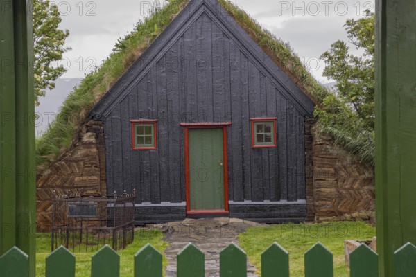 Turf church at Vidimyri (Skagafjordur), North Iceland