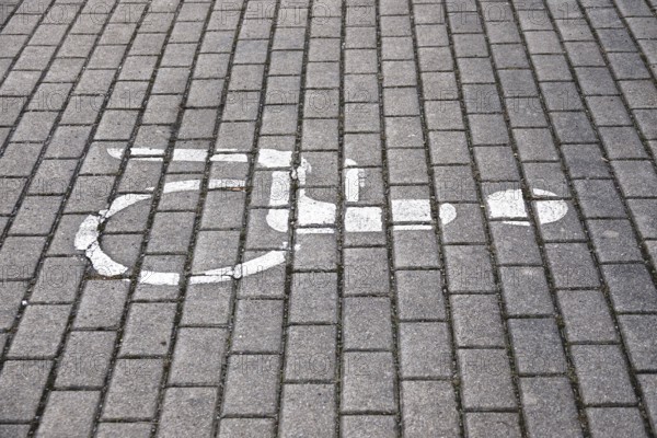 Marked car park, Germany, Europe