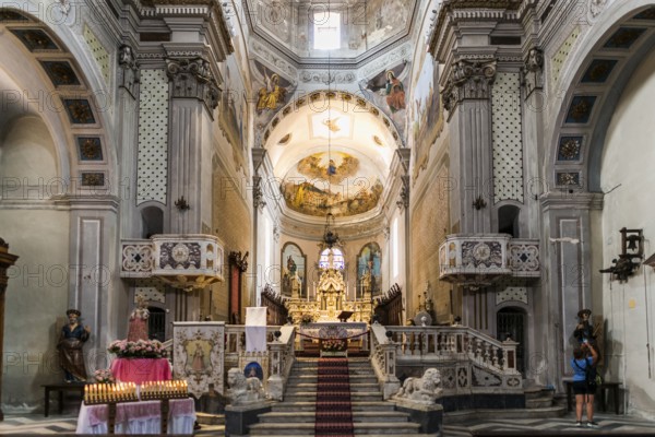 Interior, Cathedral Concattedrale dell'Immacolata Concezione, Bosa, district of Oristano, Sardinia, Italy, Europe