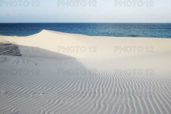 Lonely white sandy beach with dunes, Porto Pino, Sardinia, south coast, Italy, Europe