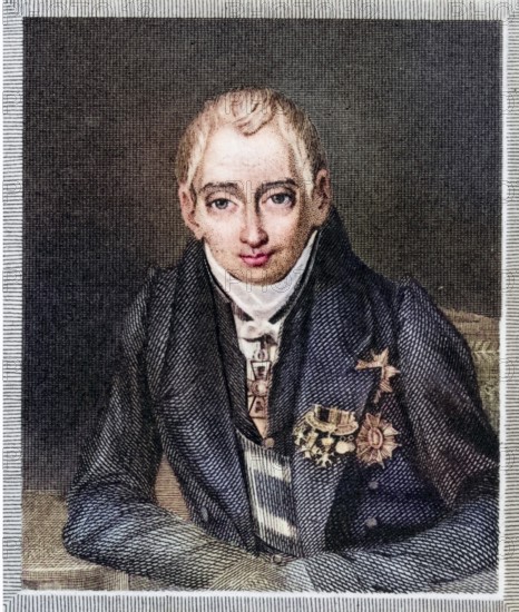 Prince Klemens Lothar Wenzel von Metternich, 1773-1859, Austrian statesman, Historical, digitally restored reproduction from a 19th century original, Record date not stated