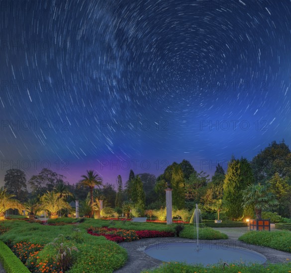 Palmengarten night starry sky long exposure Bad Pyrmont Germany