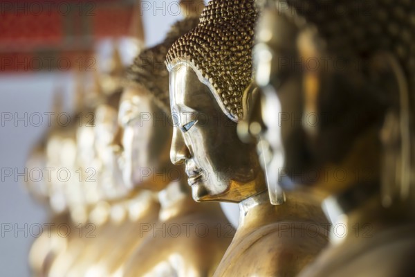 Wat Pho temple in Bangkok near the Grand Palace, Buddhist monastery with hundreds of Buddha statues. Bangkok, Thailand, Asia