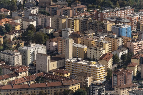 Apartment buildings and apartment blocks in Trento, Trentino, Italy, Europe