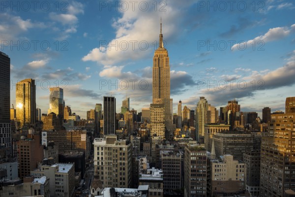 Empire State Building, sunset, Midtown Manhattan, Manhattan, New York City, New York, USA, North America