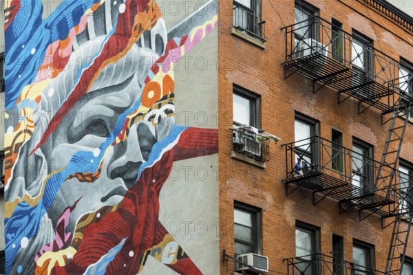 Straßenkunst, Graffiti, Chelsea, Manhattan, New York City, New York, USA, North America