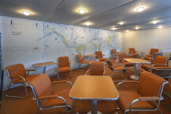Replica of the saloon in the Zeppelin LZ 129 Hindenburg, Lake Constance Air and Space Museum, Friedrichshafen, Baden-Württemberg, Germany, Europe