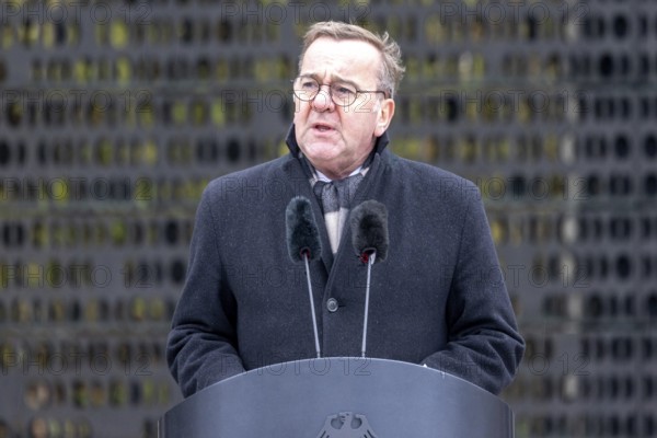 Berlin, Germany, 17.11.2024: Federal Minister of Defence Boris Pistorius gives a speech in front of laying a wreath in memory of members of the Bundeswehr who have fallen and died in the line of duty at the Bundeswehr Memorial on Remembrance Day at the Federal Ministry of Defence, Europe