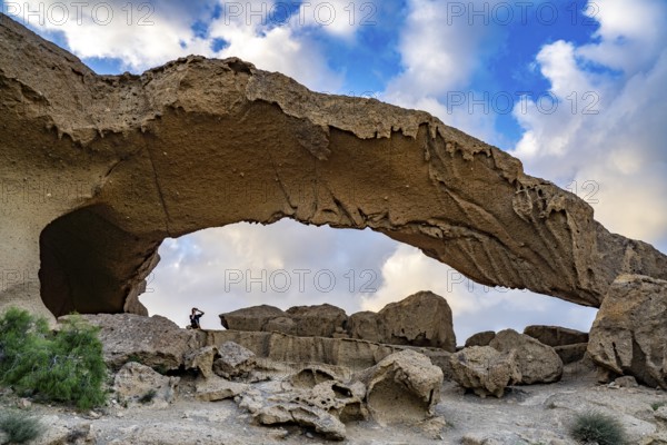 Arco de Tajao rock arch near San Miguel de Tajao, Tenerife, Canary Islands, Spain, Europe
