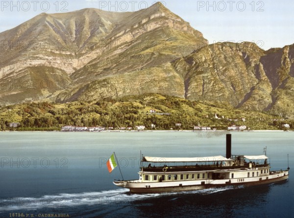 Cadenabbia, on Lake Como, Italy, c. 1895, Historic, digitally restored reproduction from a 19th century original, Record date not stated, Europe