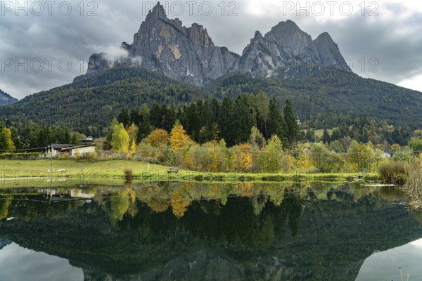 Autumn on Mount Sciliar in Siusi allo Sciliar, South Tyrol, Italy, Europe