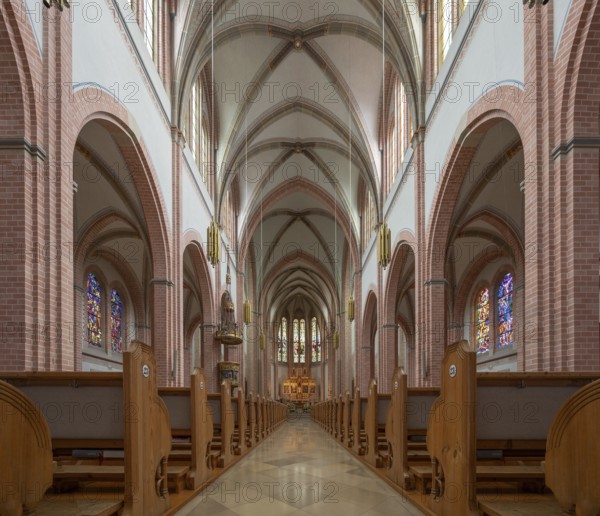 Interior of the neo-Gothic parish church Bregenz-Herz Jesu, consecrated in 1906, Bregenz, Baden-Württemberg, Germany, Europe