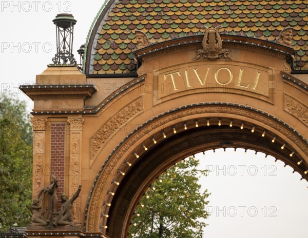 Entrance, Tivoli Amusement and Recreation Park, Copenhagen, Denmark, Europe