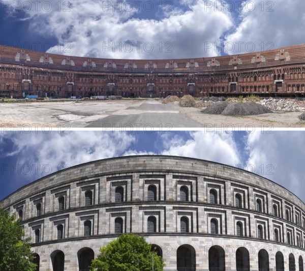 Exterior and interior view of the Congress Hall, unfinished National Socialist monumental building on the Nazi Party Rally Grounds, Bayernstr.100, Nuremberg, Middle Franconia, Bavaria, Germany, Europe