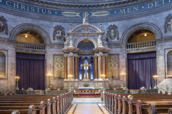 Interior of Frederik's Church or Marble Church, Copenhagen, Denmark, Europe