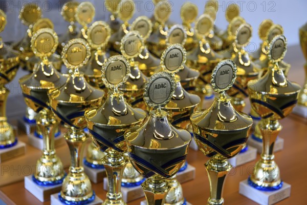 ADAC trophies for winners Winners of car races at ADAC Racing Weekend, TT Circuit Assen, Assen, province of Drenthe, Netherlands