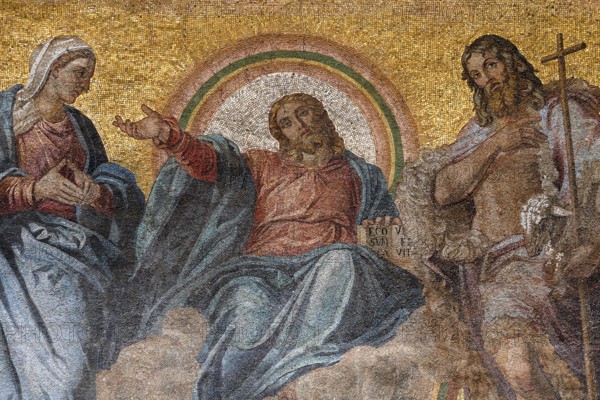 Ceiling mosaic in the Basilica of San Marco, St. Mark's Cathedral, interior view, Venice, Veneto region, Italy, Europe