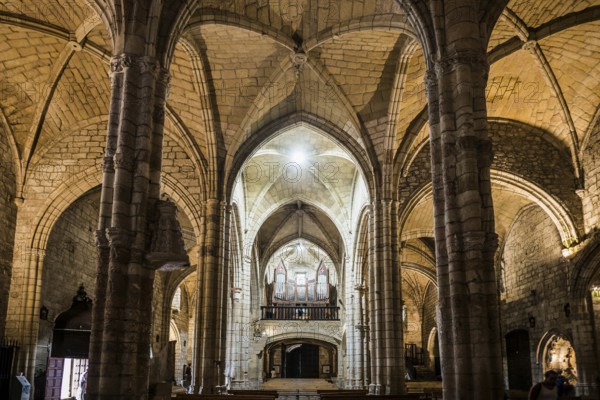 Interior view, church, La Puerta de las Gentes, San Vicente de la Barquera, Cantabria, Spain, Europe
