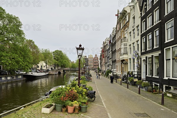Historic houses on the Brouwersgracht, Amsterdam, Province of North Holland, Netherlands