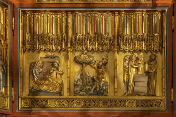 Detail of the cross altar in Doberan Minster in Bad Doberan, Mecklenburg-Western Pomerania, Germany, Europe