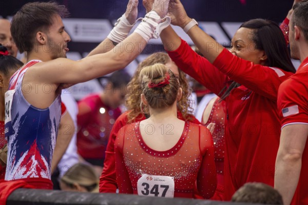 EnBW DTB-Pokal Stuttgart 2025, Mixed Cup***Picture: Great joy for the USA team after the victory