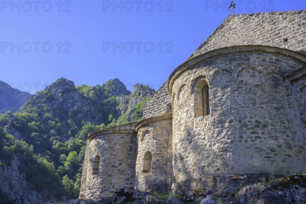Abbey of Saint Martin du Canigou Casteil, Département Pyrénées-Oriental, France, Europe