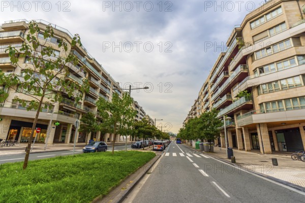 Modern buildings in the Riberas de Loiola neighbourhood in Donostia San Sebastian, Gipuzkoa. Basque Country