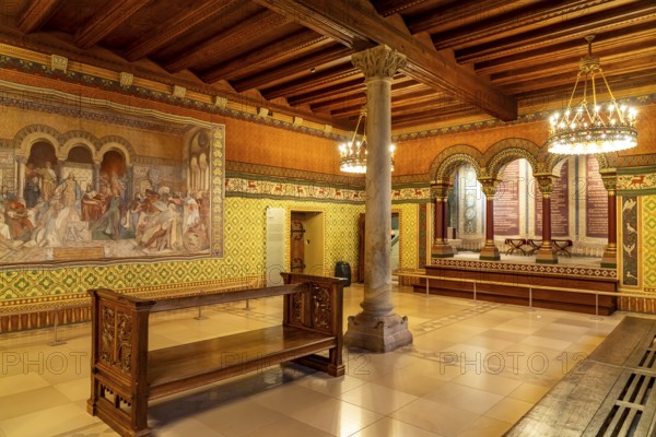The Singers' Hall at Wartburg Castle in Eisenach, Thuringia, Germany, Europe