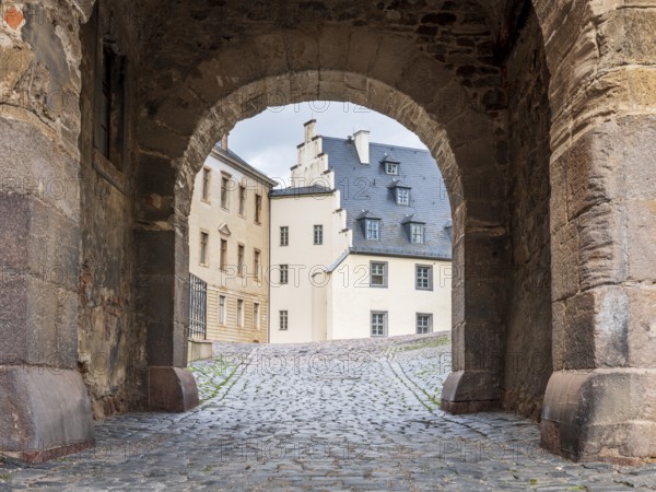 Castle gate of Altenburg Castle, Altenburg, Thuringia, Germany, Europe