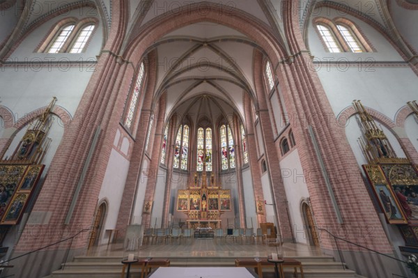 Chancel of the neo-Gothic parish church Bregenz-Herz Jesu, consecrated in 1906, Bregenz, Baden-Württemberg, Germany, Europe
