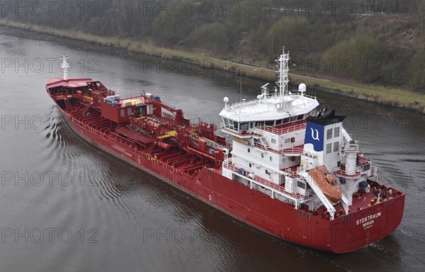 Tanker Sydstraum in the Kiel Canal, Kiel Canal, Kiel Canal, Schleswig-Holstein, Germany, Europe