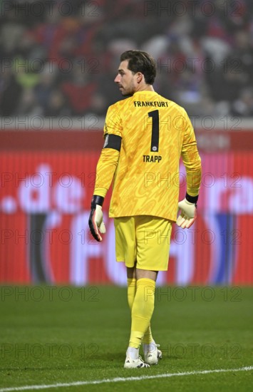 Goalkeeper Kevin Trapp Eintracht Frankfurt SGE (01) from behind, Voith-Arena, Heidenheim, Baden-Württemberg, Germany, Europe